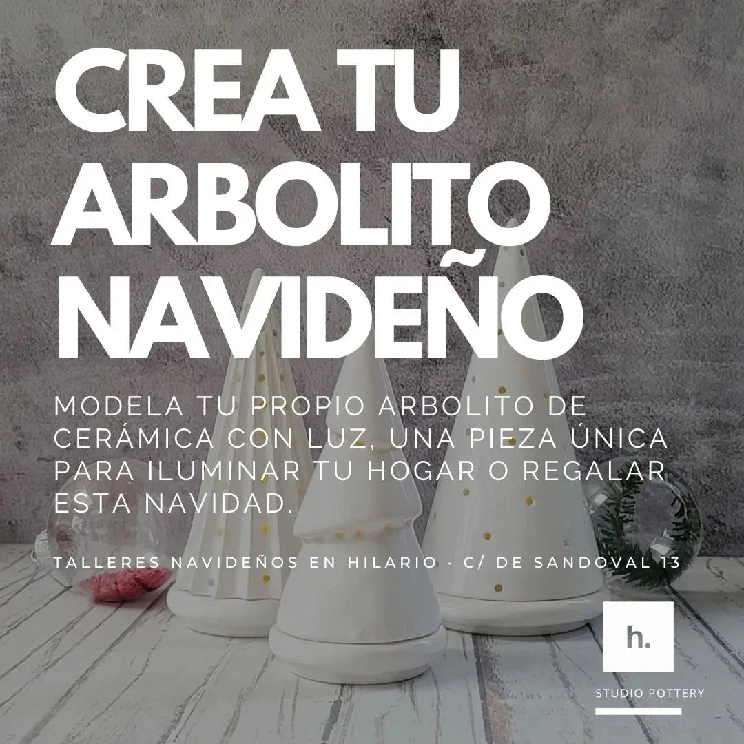 Crea tu arbolito navideño en cerámica - Hilario Studio Pottery