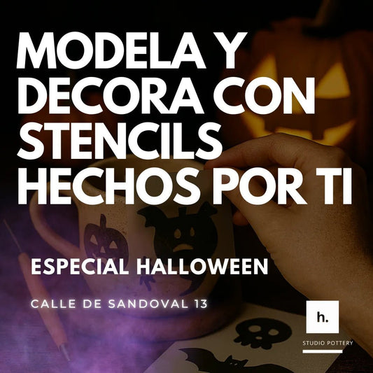 Taller Halloween: Modela y decora con stencils hechos por ti - Hilario Studio Pottery