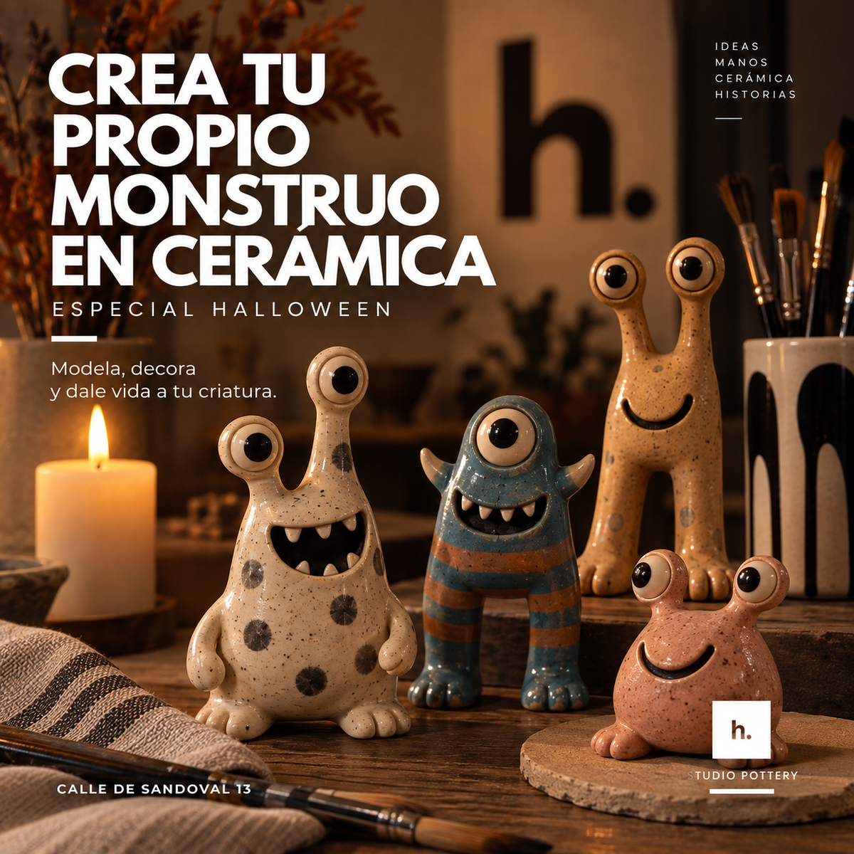 Taller Halloween: Crea tu Monstruo de Cerámica