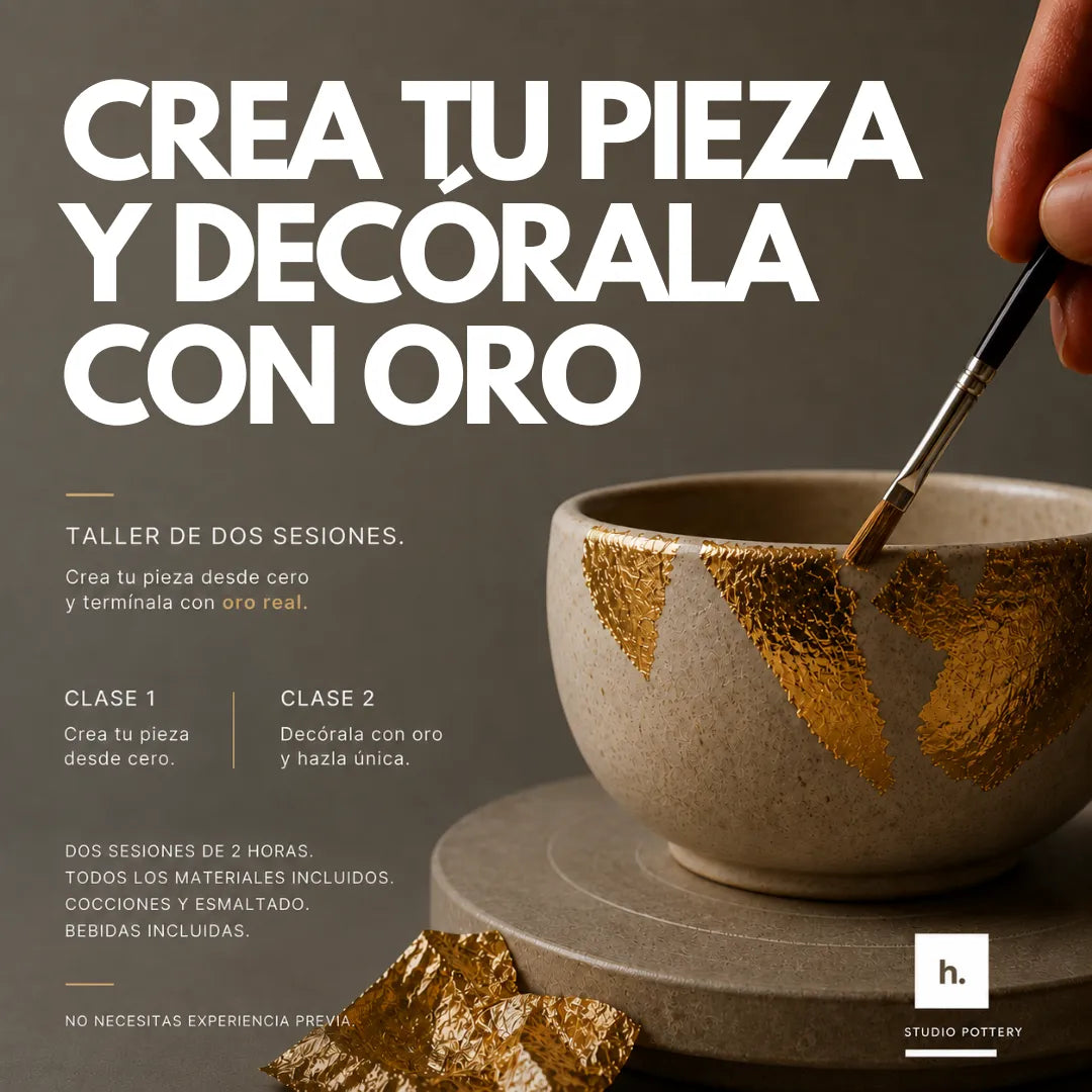 Crea tu pieza y decora en oro.