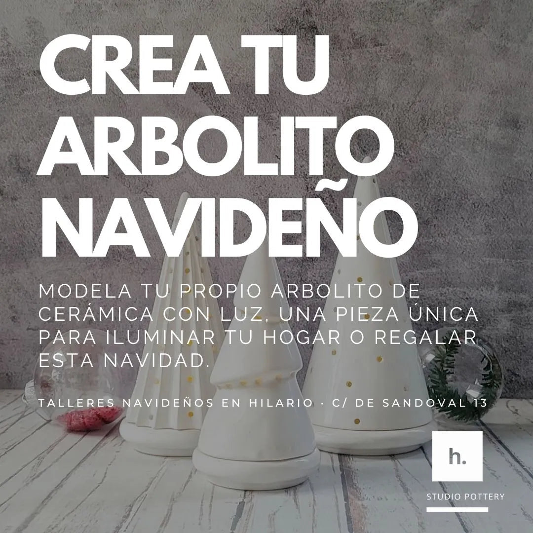 Crea tu arbolito navideño en cerámica - Hilario Studio Pottery