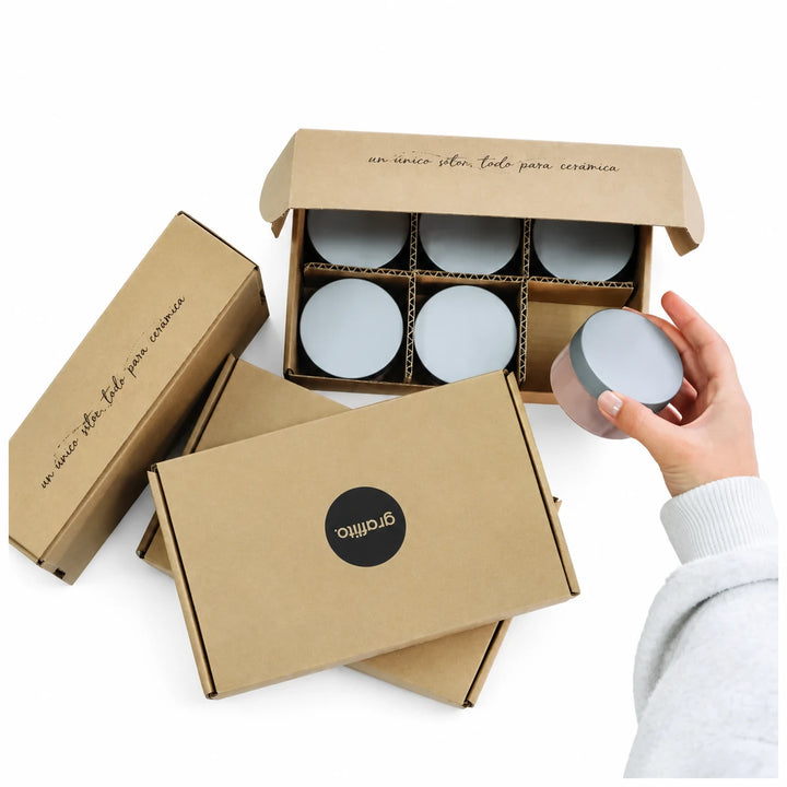Kit de engobes para loza – 6 colores · 100 g