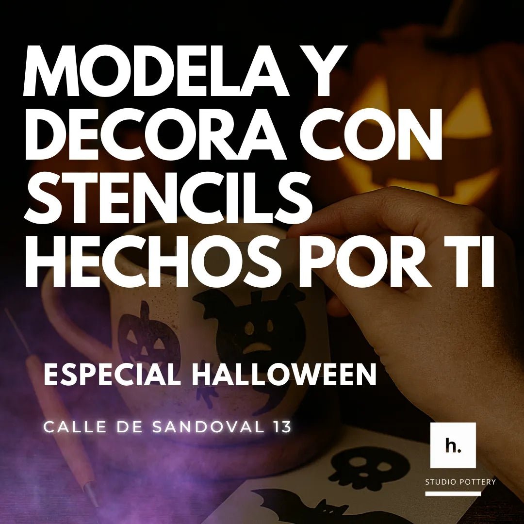Taller Halloween: Modela y decora con stencils hechos por ti - Hilario Studio Pottery