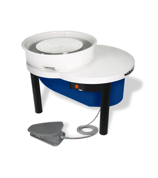 Torno de alfarero Nidec Shimpo RK-55 con pedal y bandeja antisalpicaduras